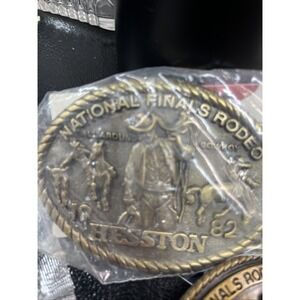 National Finals Rodeo Hesston 1982 NFR Adult Cowboy‎ Buckle, Vintage